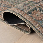 Ankhe Traditional Bordered Rug | Blue