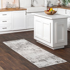 Whitney Vintage Abstract Rug | Light Grey