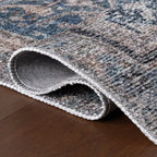 Tila Vintage & Distressed Washable Rug | Blue