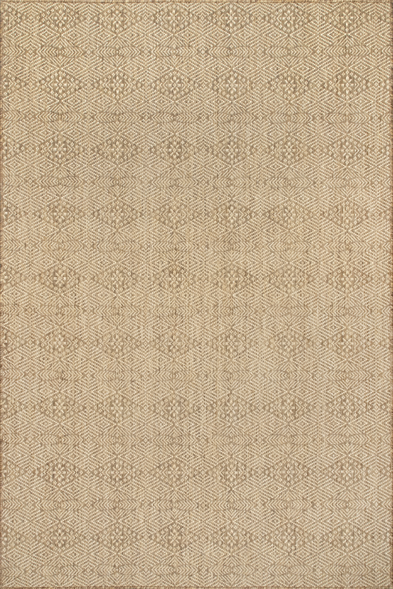 Filigree Indoor/Outdoor Flatweave Rug | Brown Main image