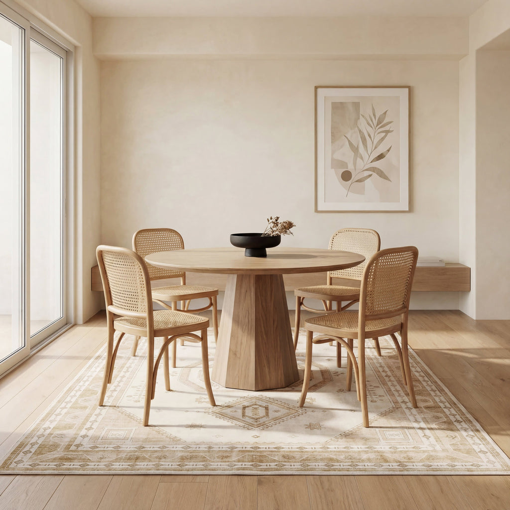 Hanice Oriental and Persian Washable Rug | Natural