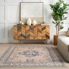 Arsenia Vintage Medallion Washable Rug | Sand