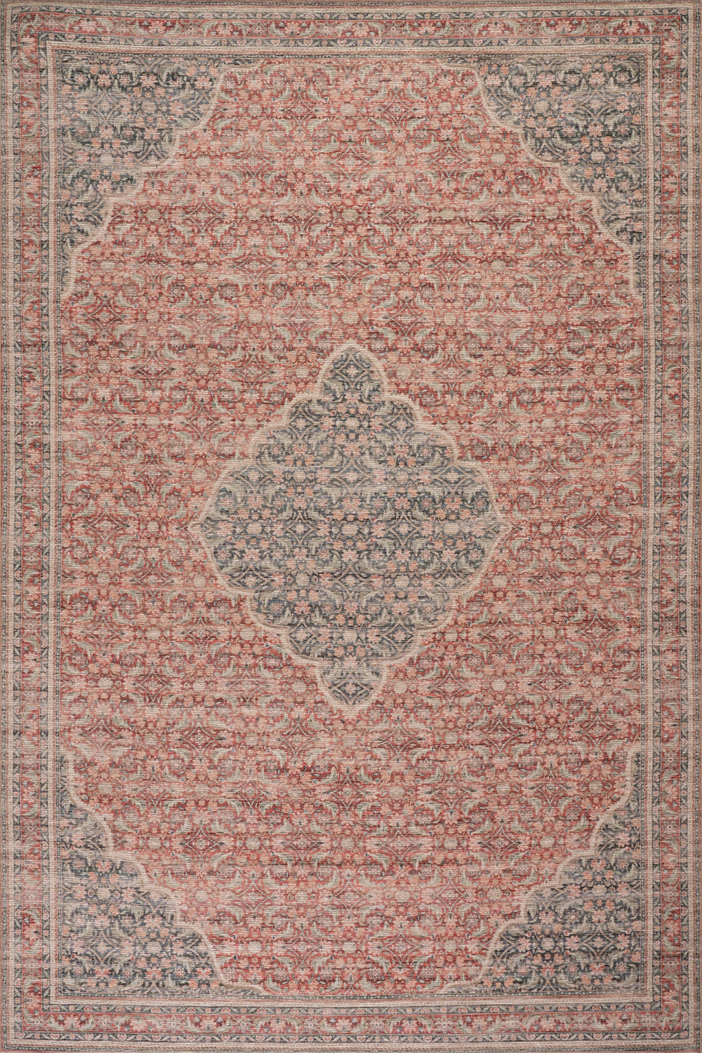 Merit Traditional Medallion Rug | Red