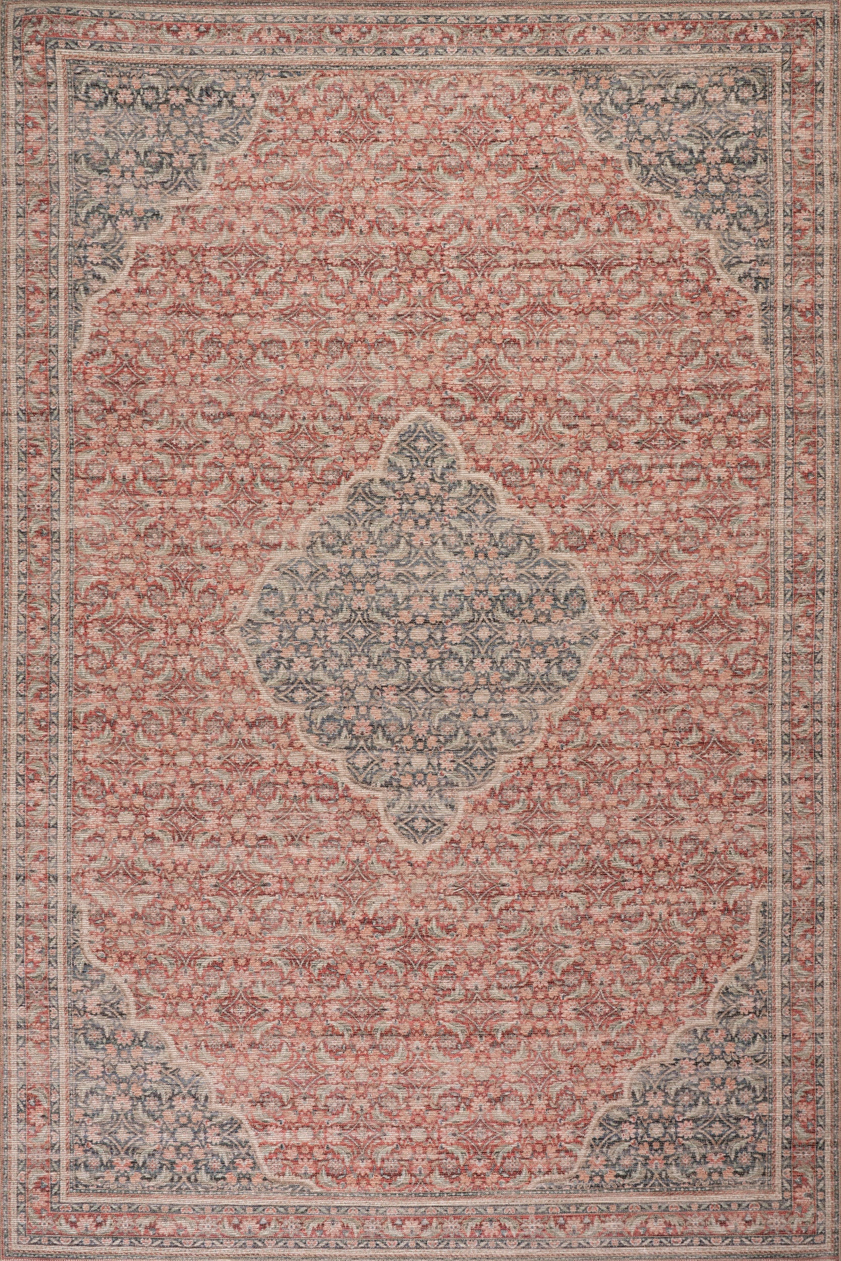 Merit Traditional Medallion Rug | Red