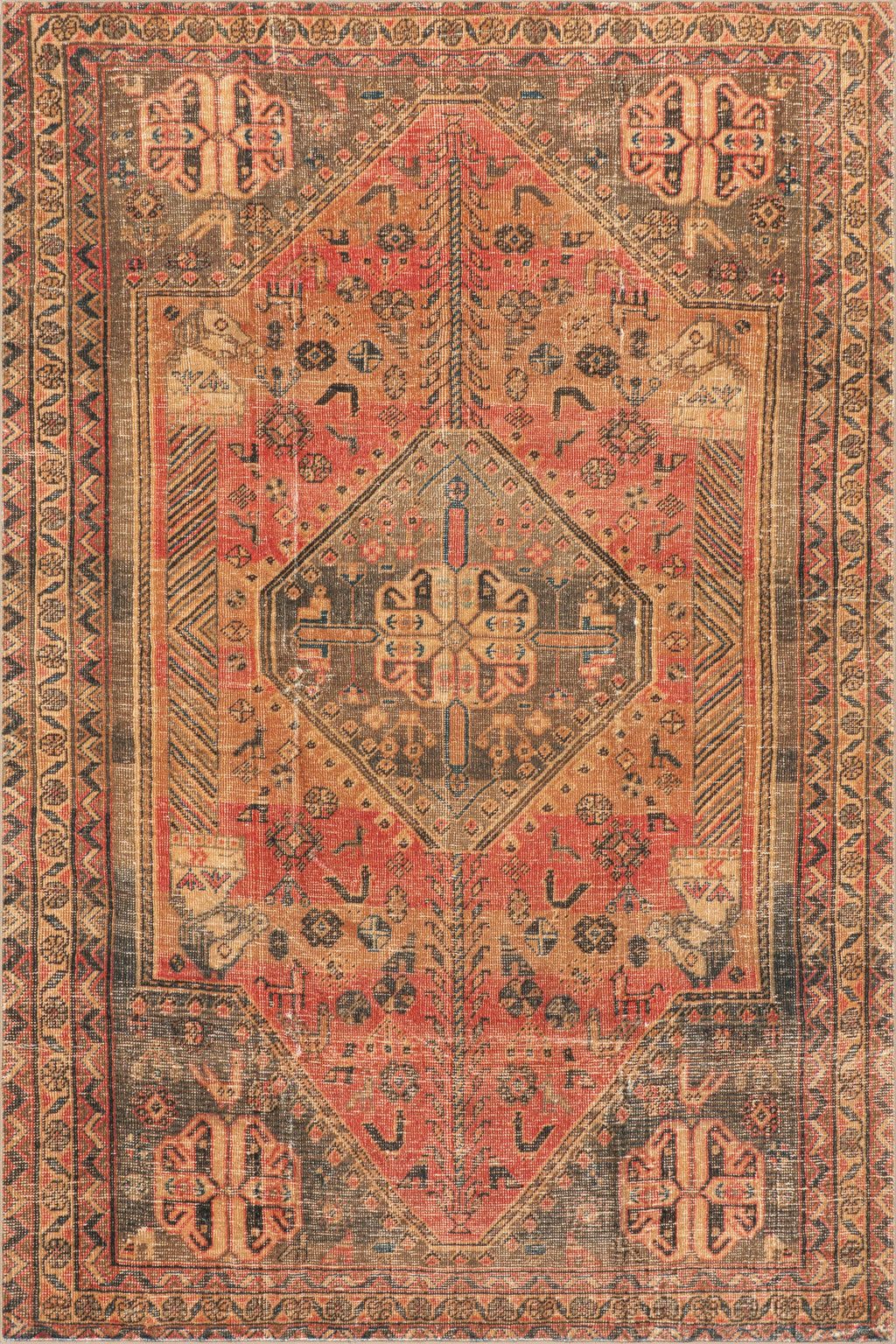 Matil Medallion Washable Rug | Golden