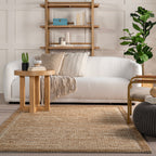 Ilse Bordered Hand Braided Jute Rug | Ivory