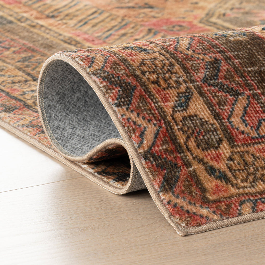Matil Medallion Washable Rug | Golden