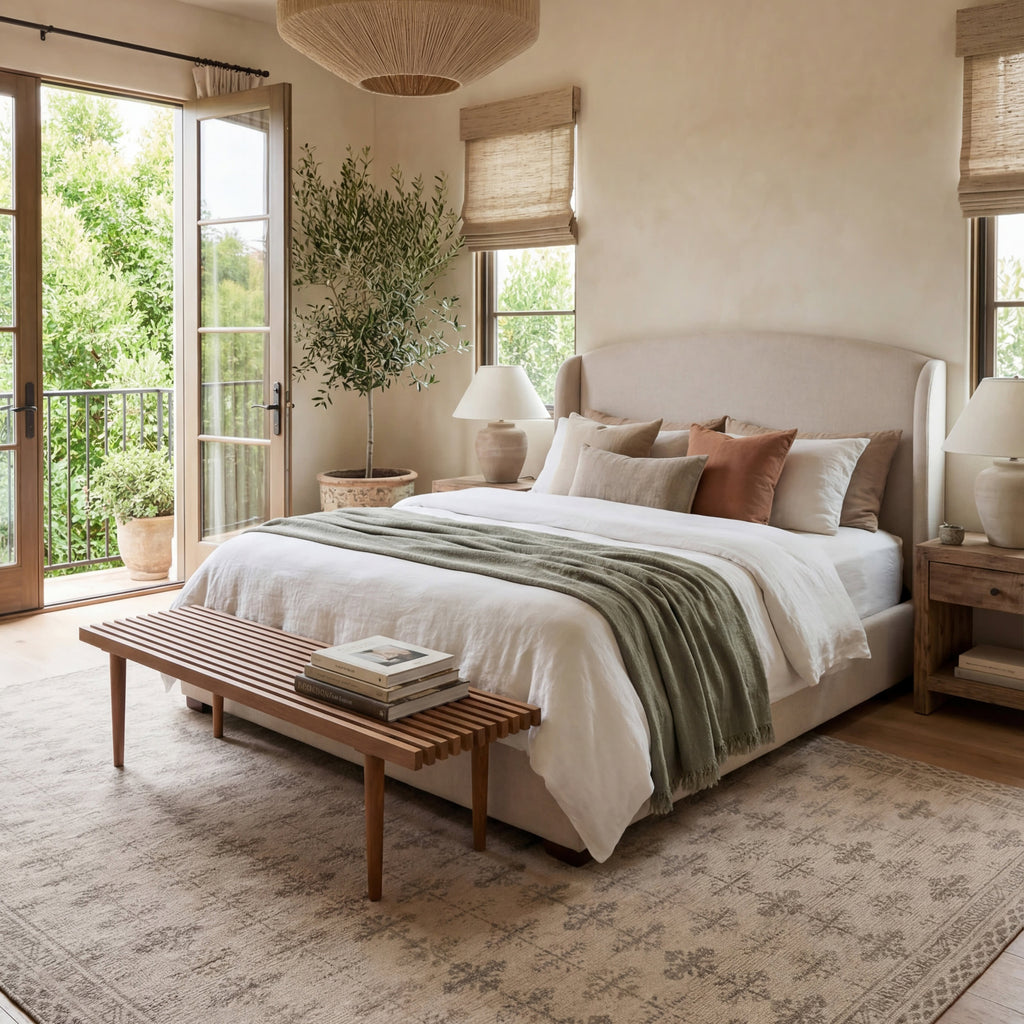 Zayna Traditional Bordered Washable Rug | Ivory
