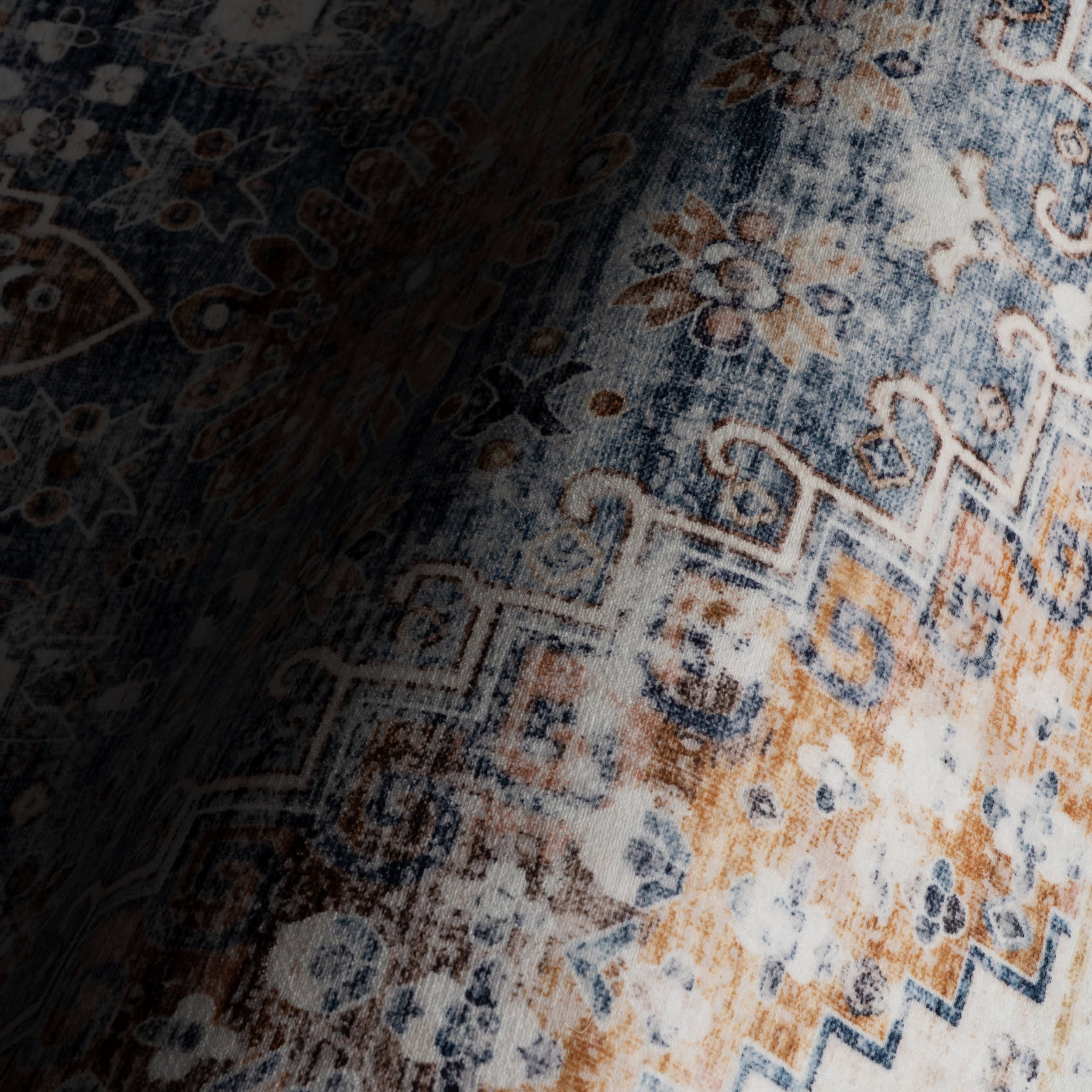 Clarese Oriental and Persian Washable Rug | Blue
