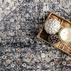 Vintage Medallion Fringe Rug | Navy