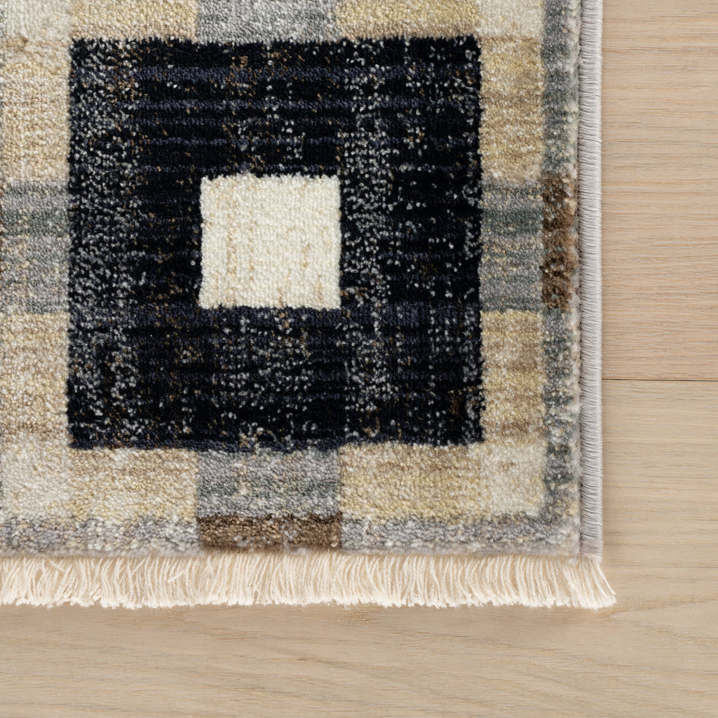 Sorelle Modern Plaid Rug | Navy