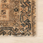 Marth Medallion Washable Rug | Brown