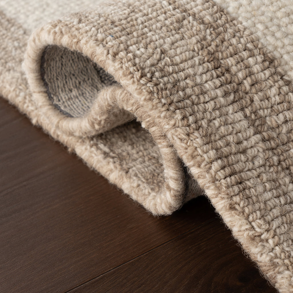 Suna Wool Modern Transitional Rug | Sand