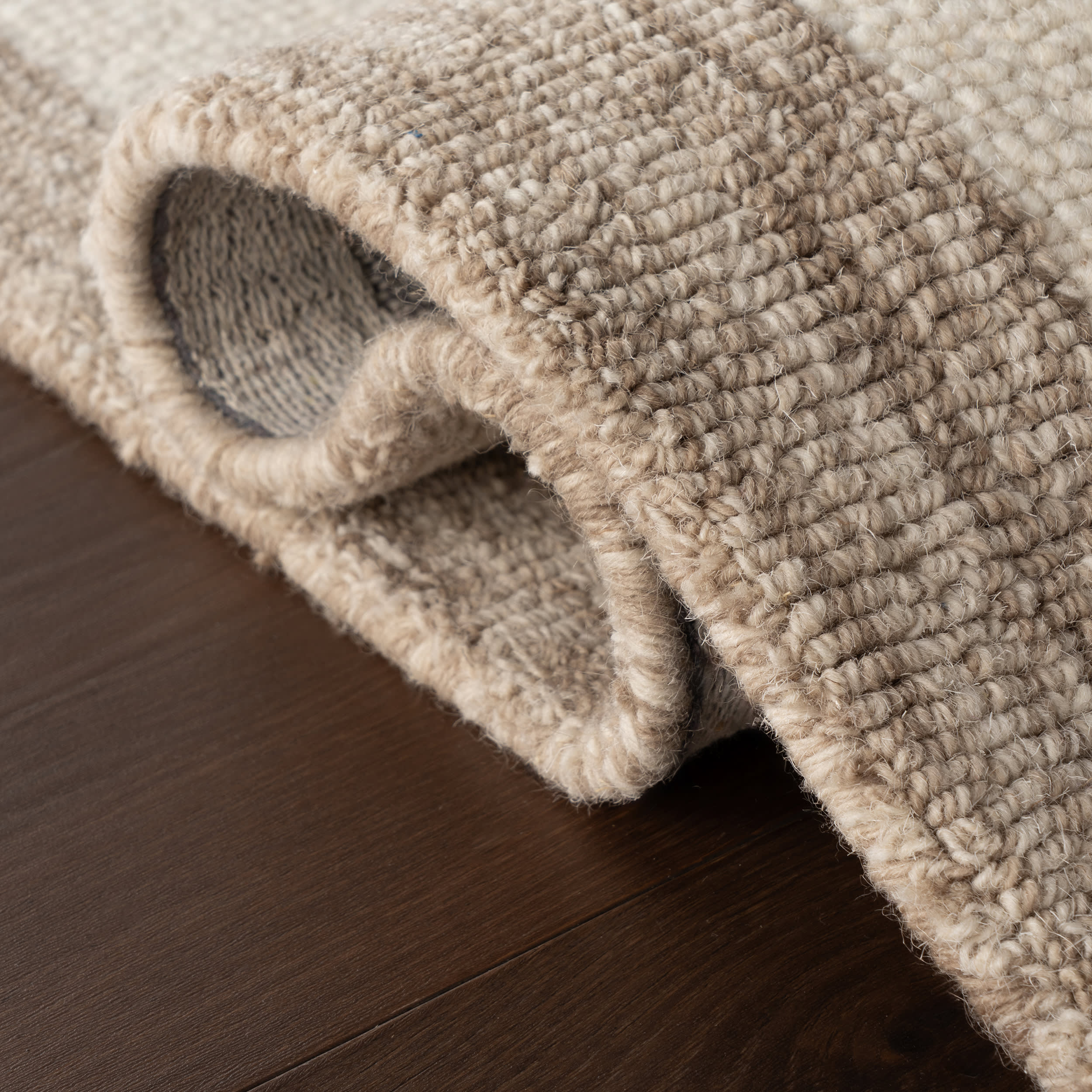Suna Wool Modern Transitional Rug | Sand