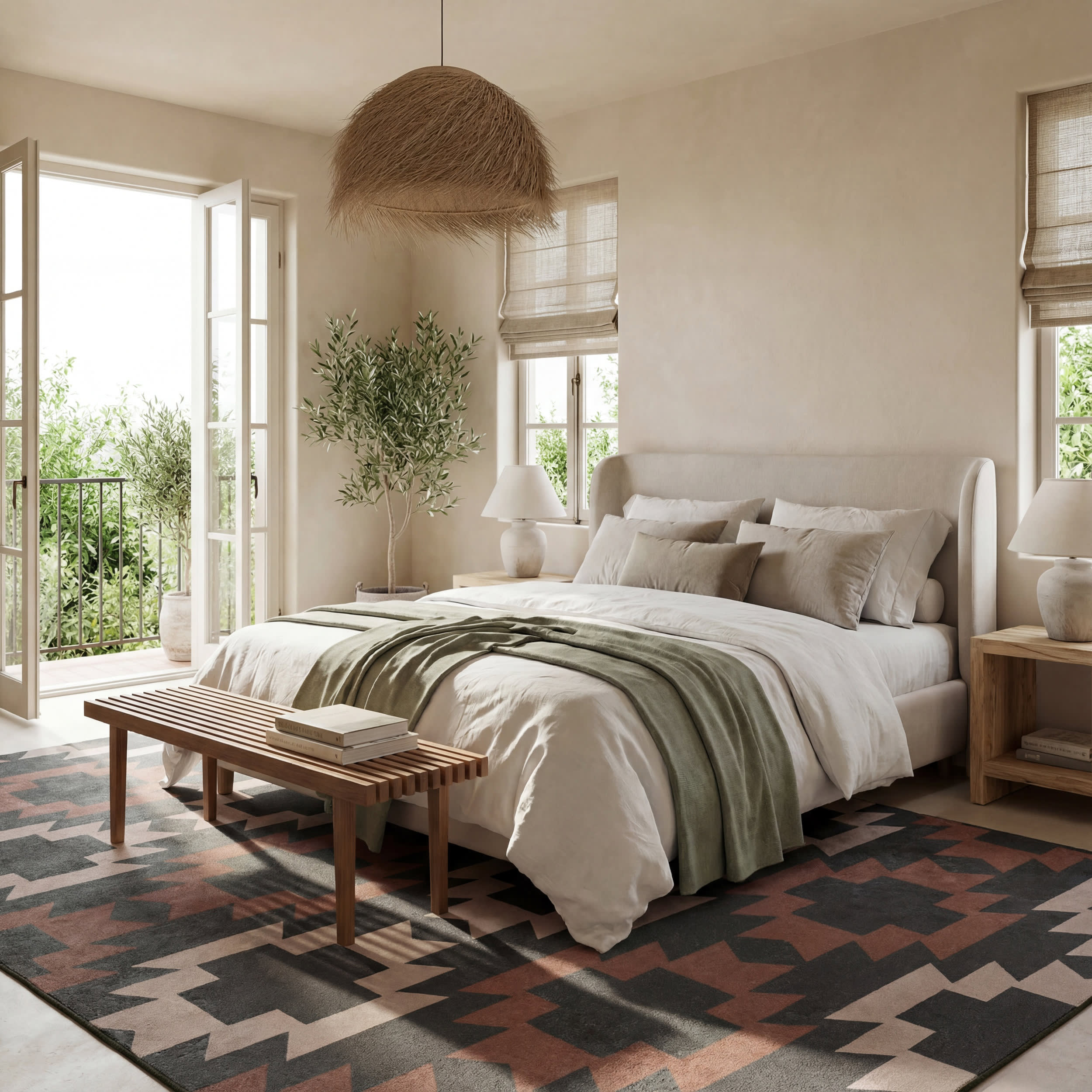 Mesalaya Southwestern Geometric Washable Rug | Multicolor