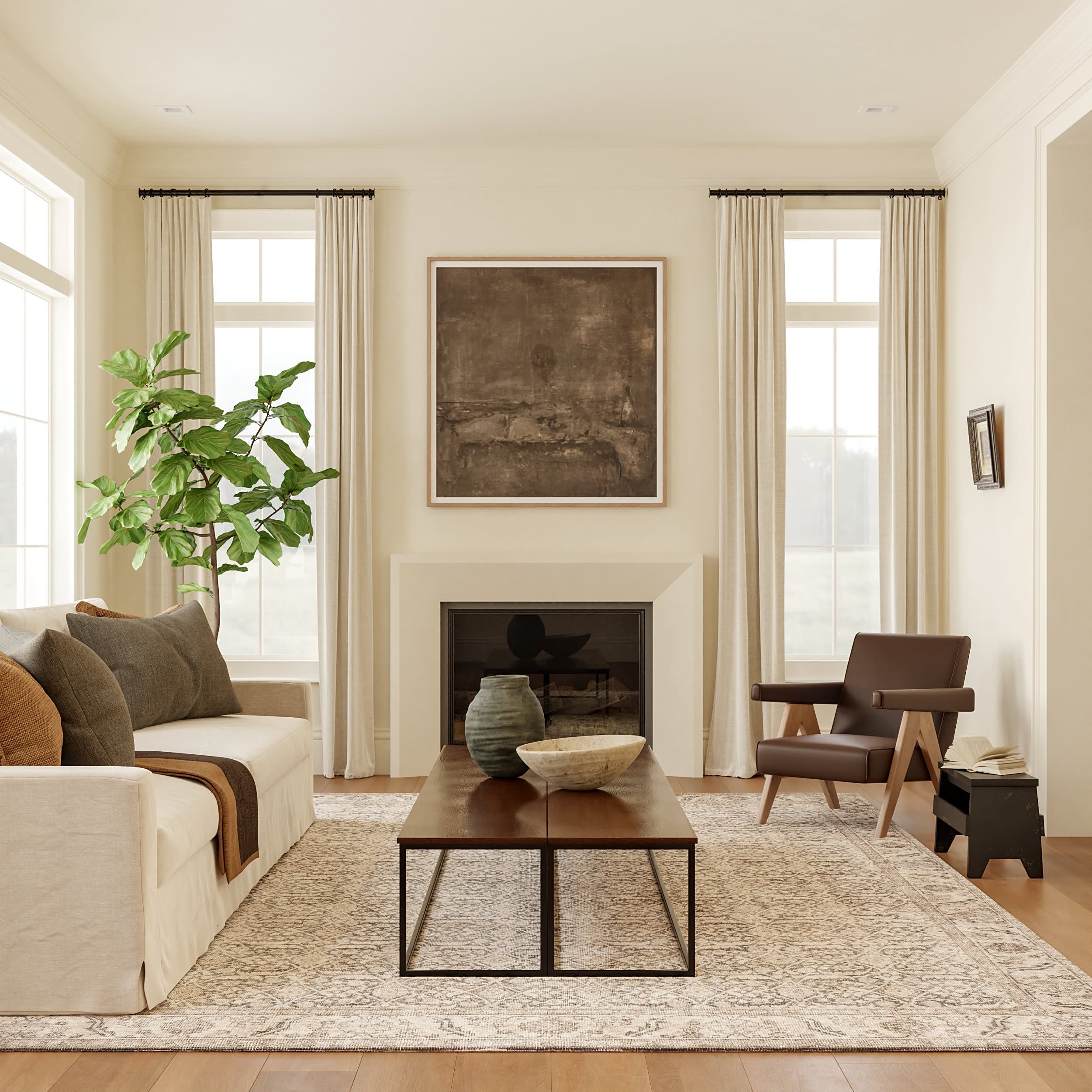 Chatham Antiqued Jute-Blend Rug | Grey Secondary image