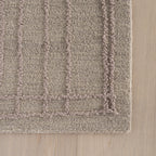 Maivy Bohemian Striped Wool Rug | Grey