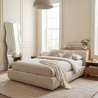 Sorvelle Modern Solid Wool Rug | Ivory