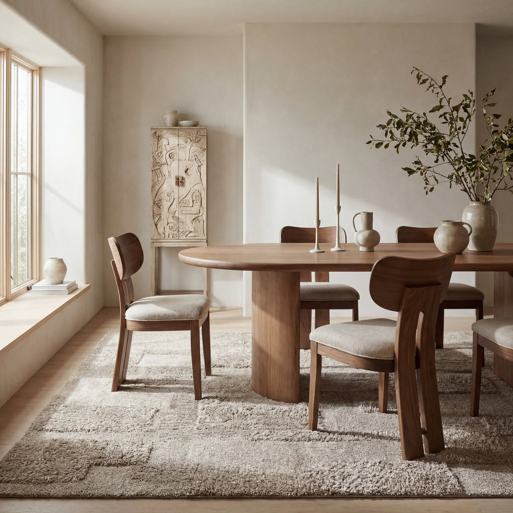 Sorvelle Modern Solid Wool Rug | Grey