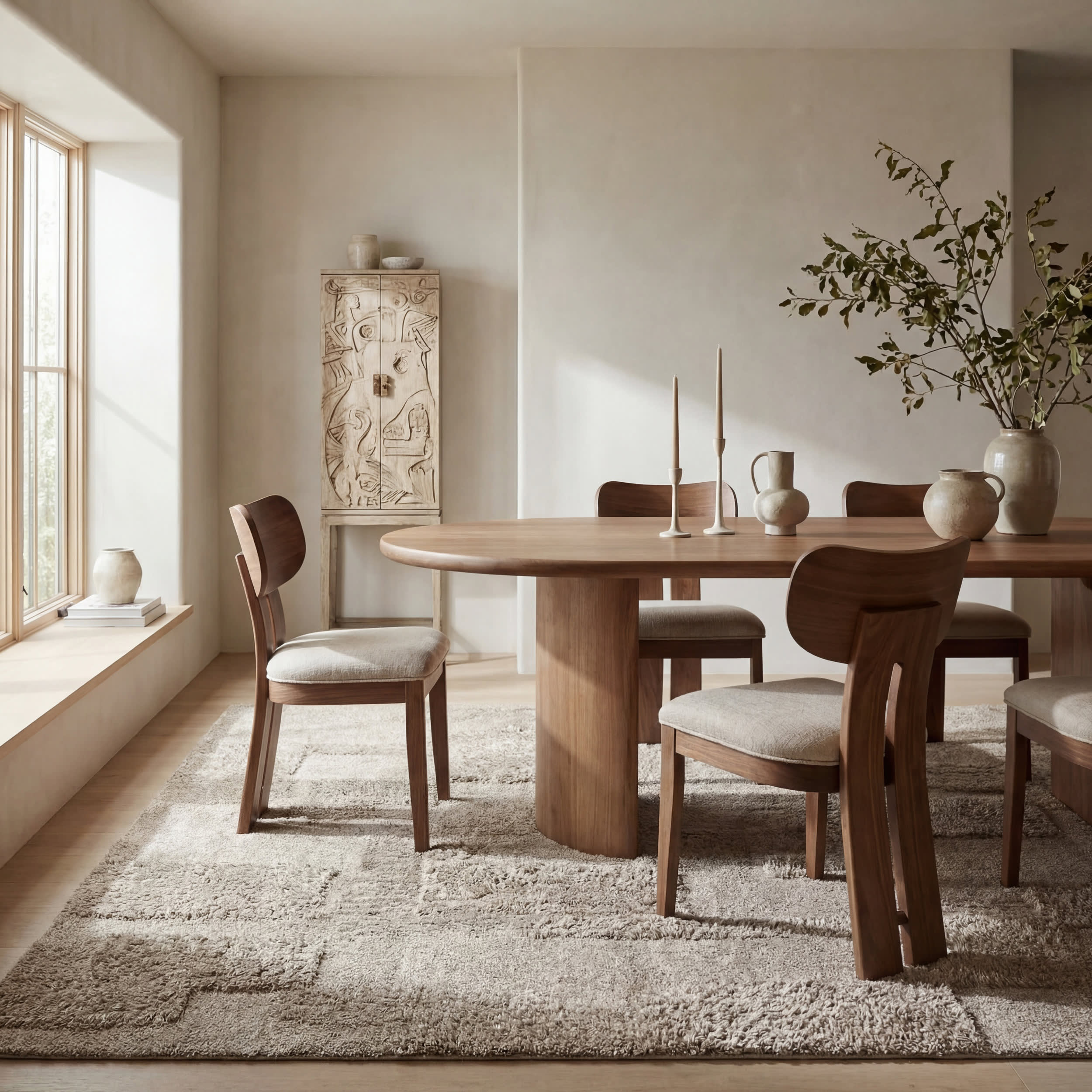 Sorvelle Modern Solid Wool Rug | Grey