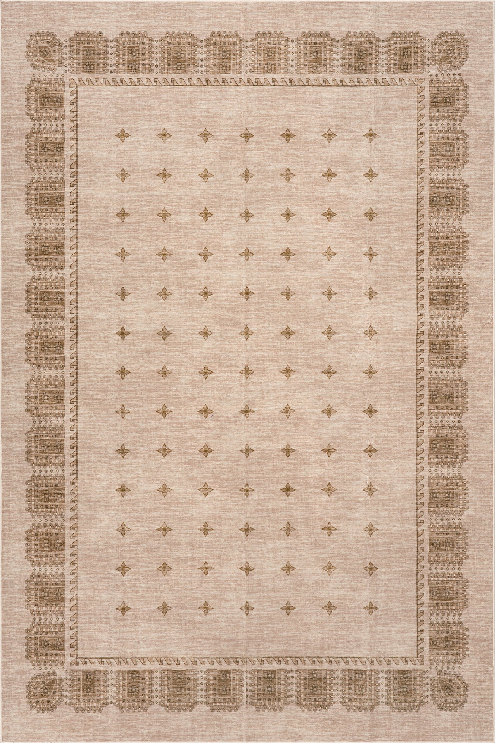Manvie Traditional Washable Rug | Brown Image secondaire du produit