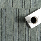 Starke Broken Stripe Wool Rug | Hunter Green