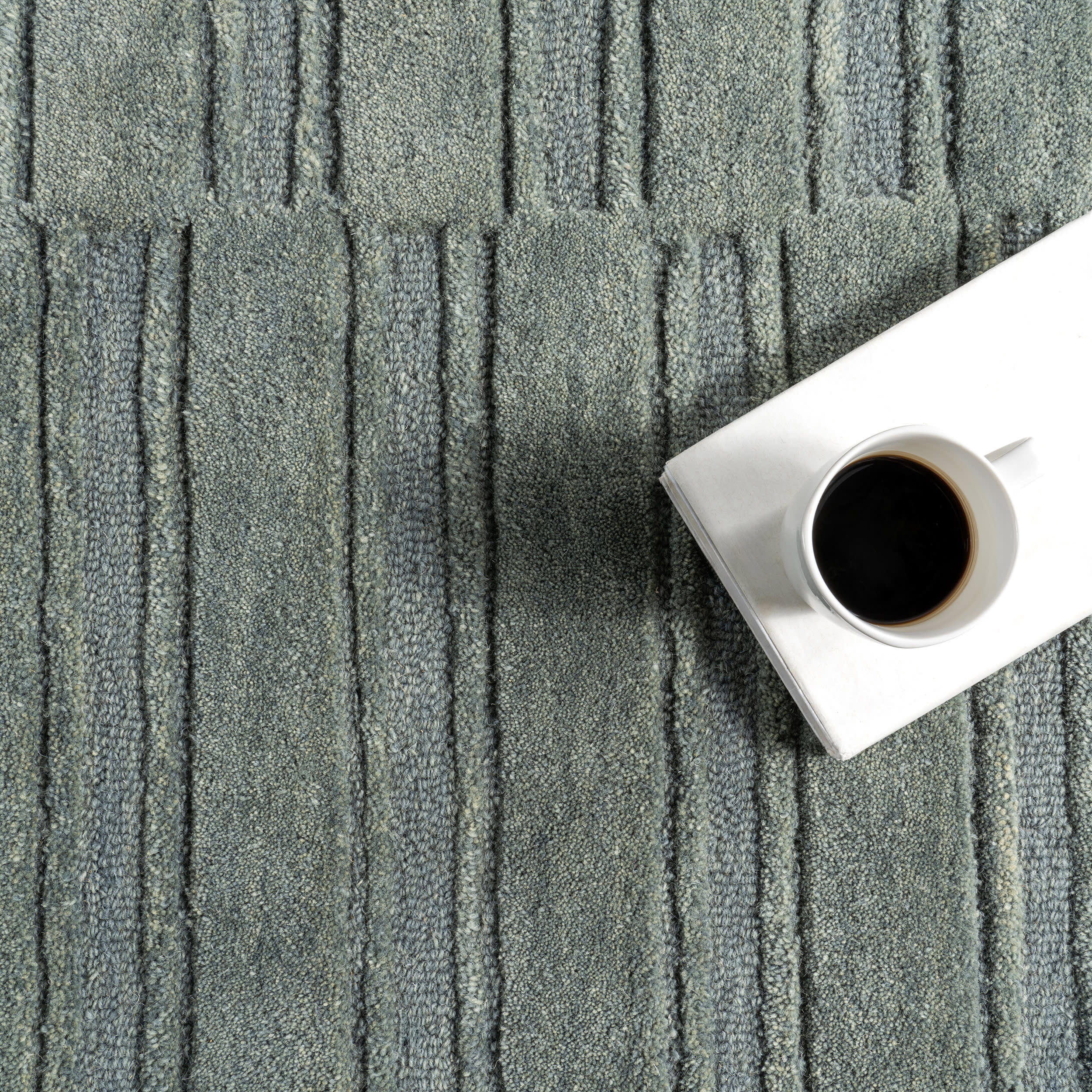 Starke Broken Stripe Wool Rug | Hunter Green