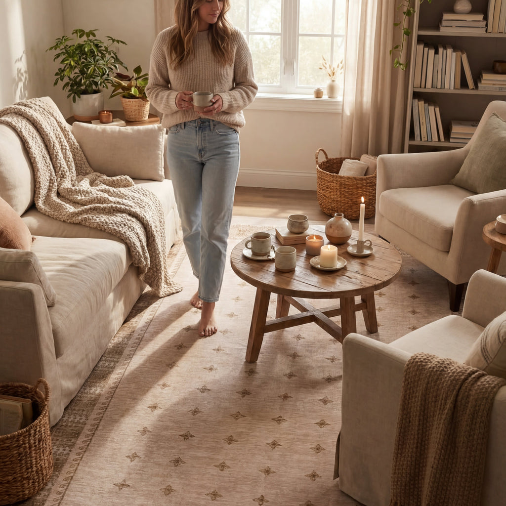 Manvie Traditional Washable Rug | Brown