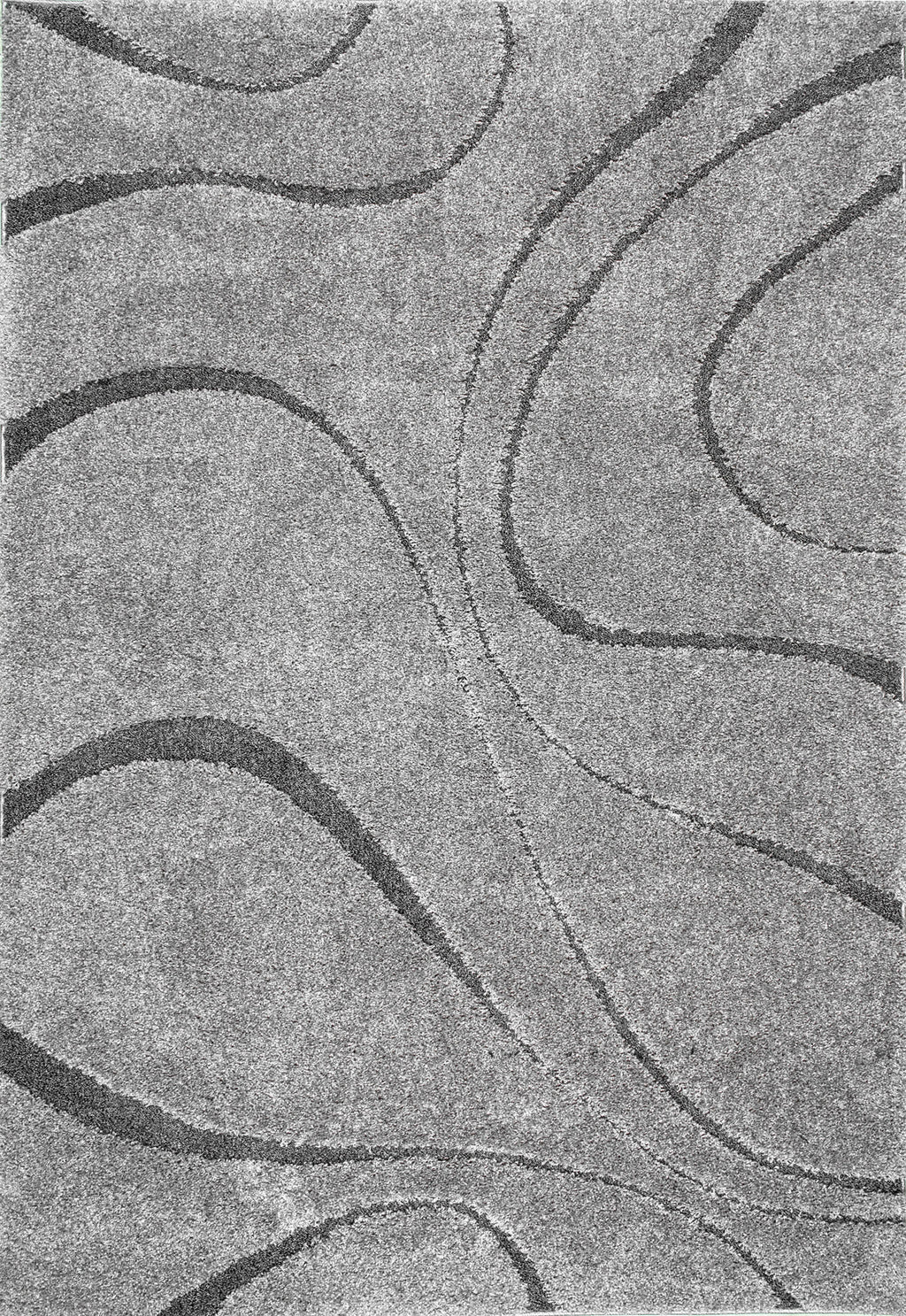 Shaggy Curves Rug | Dark Grey