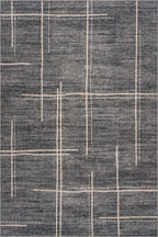 Noryn Abstract Washable Rug | Grey