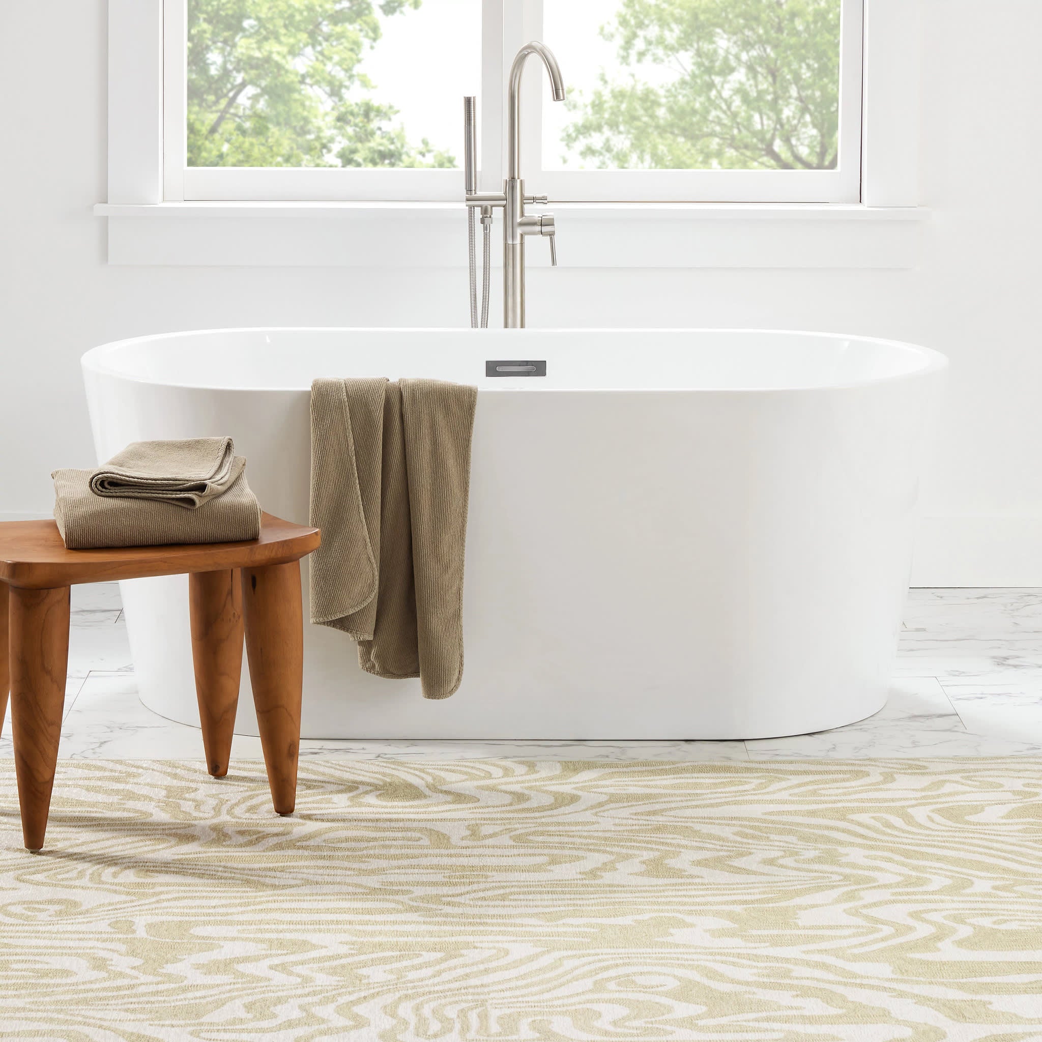 Amber Machine Washable Rug | Natural Image principale du produit