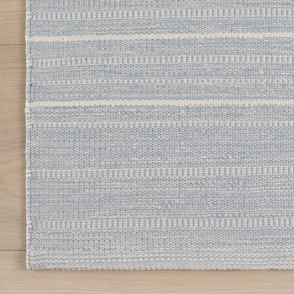 Skipper Stripe Handwoven Indoor/Outdoor Rug | Swedish Blue