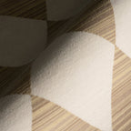 Vanni Checkered Fringed Rug | Ivory