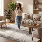 Fauzi Bohemian Washable Rug | Ivory