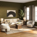 Shiloh Bohemian Striped Wool Rug | Beige