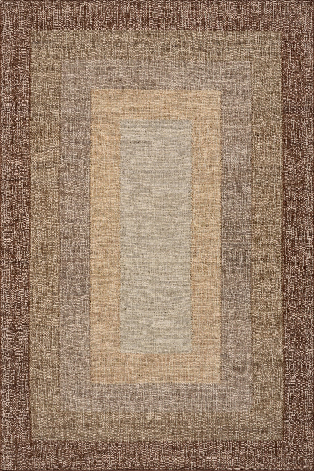 Tavira Modern Bordered Indoor Rug | Brown
