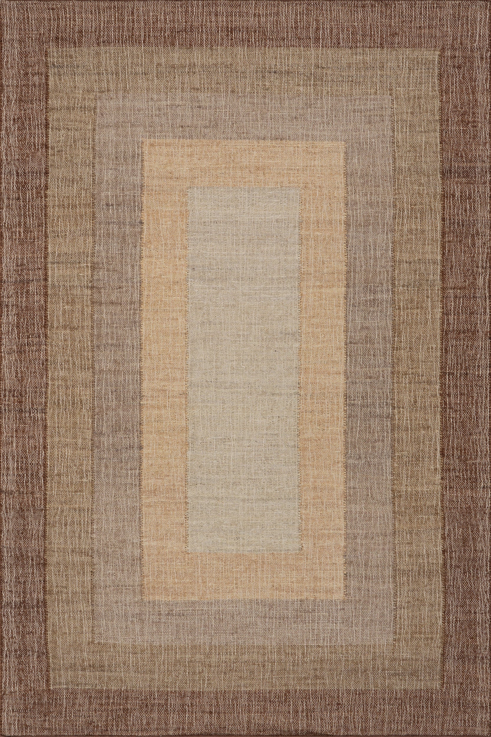 Tavira Modern Bordered Indoor Rug | Brown
