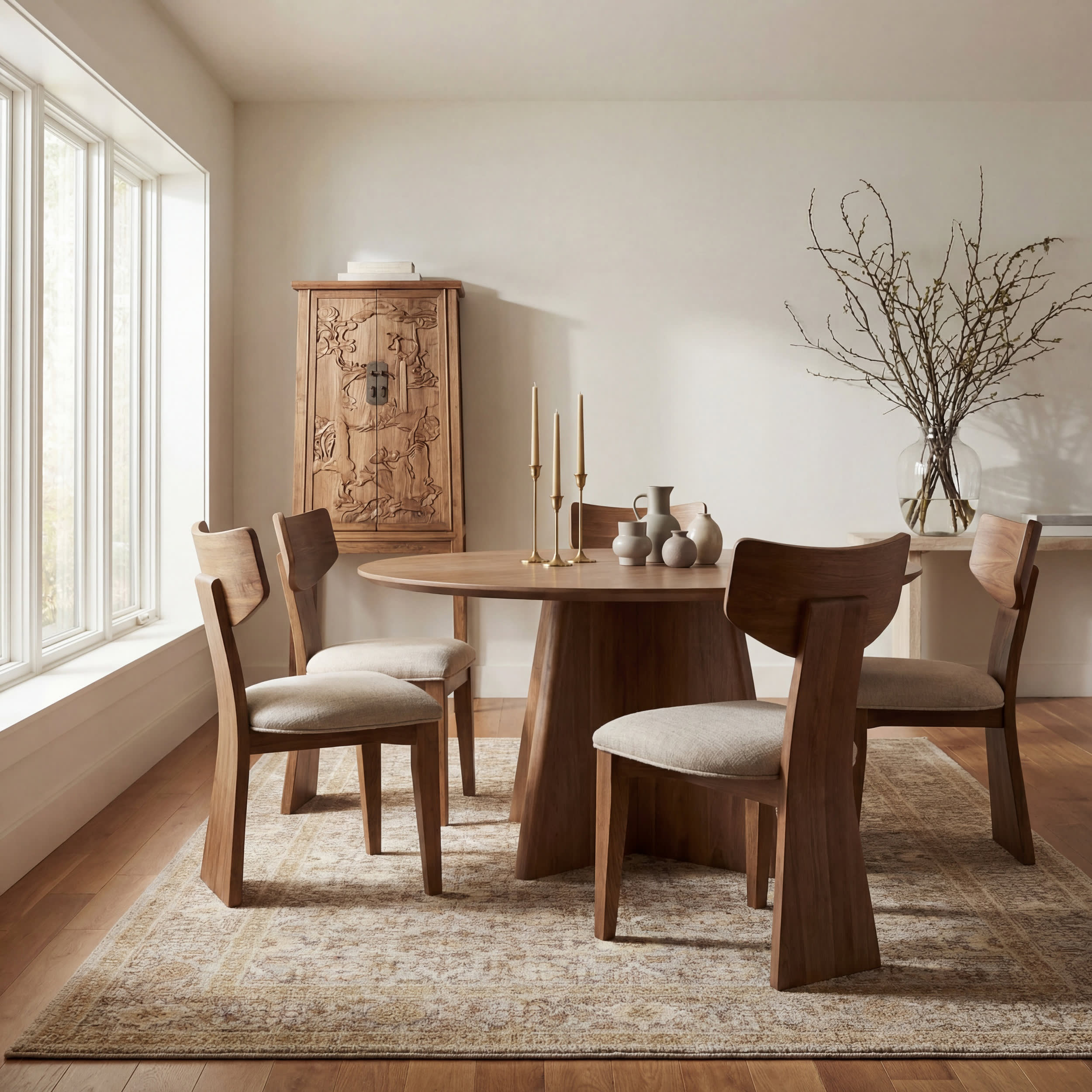Maela Hand Tuffted Wool Rug | Beige Image principale du produit