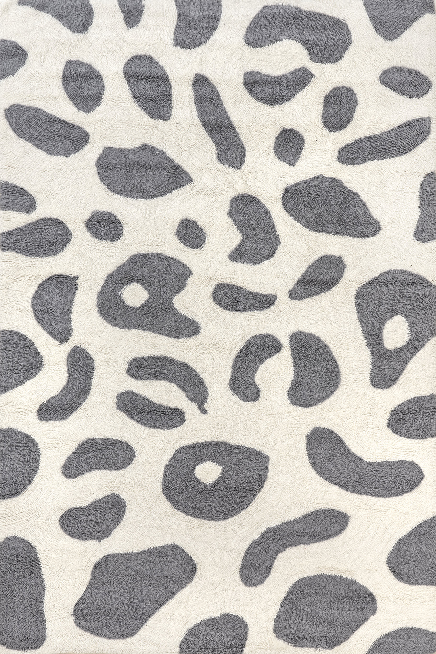 Elena Wool Animal Washable Rug | Grey