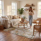 Patty Washable Rainy Days Rug | Green