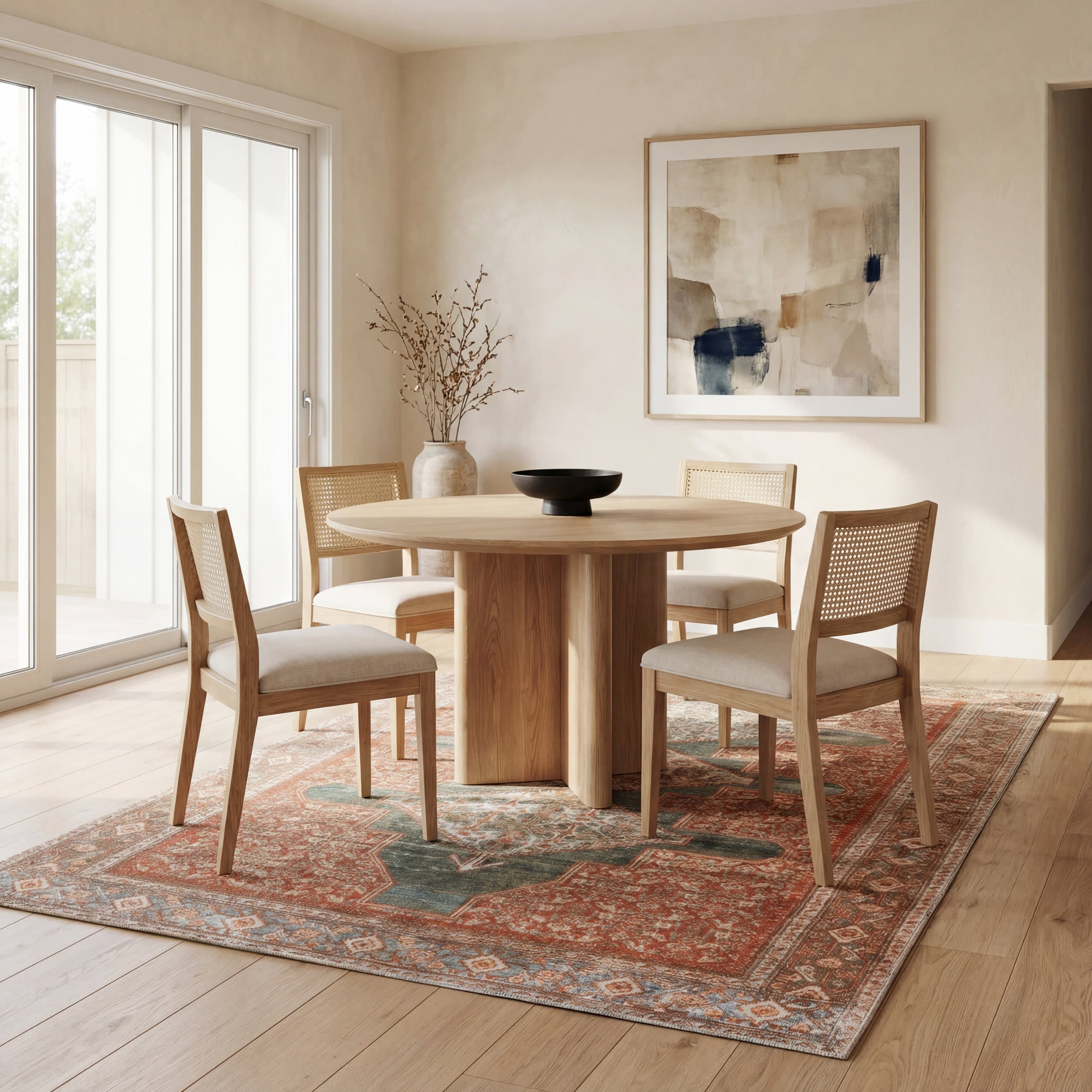 Muril Medallion Washable Rug | Multicolor