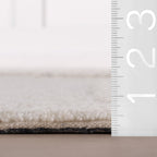 Sorvelle Modern Solid Wool Rug | Ivory