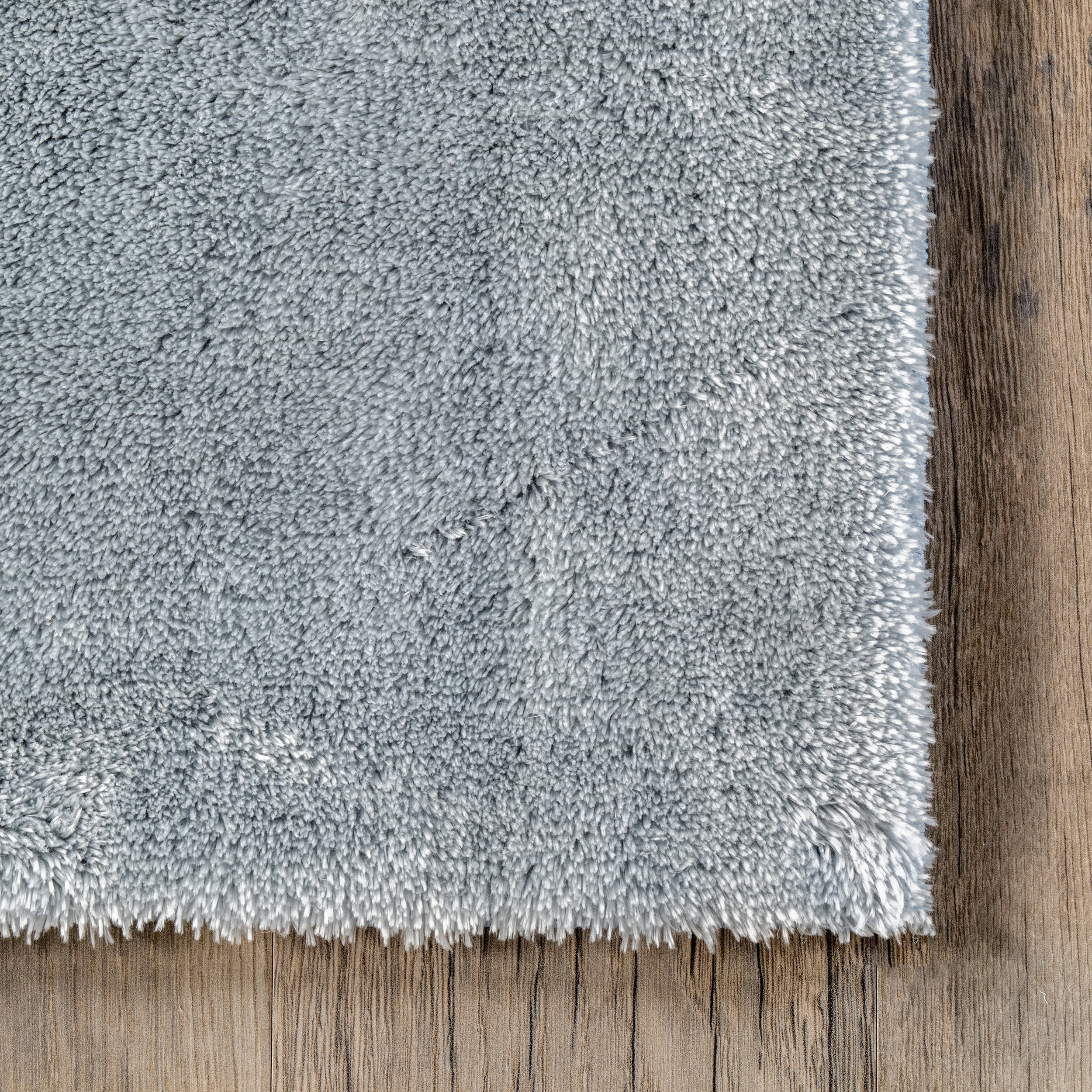 Washable Solid Shag Rug | Light Blue