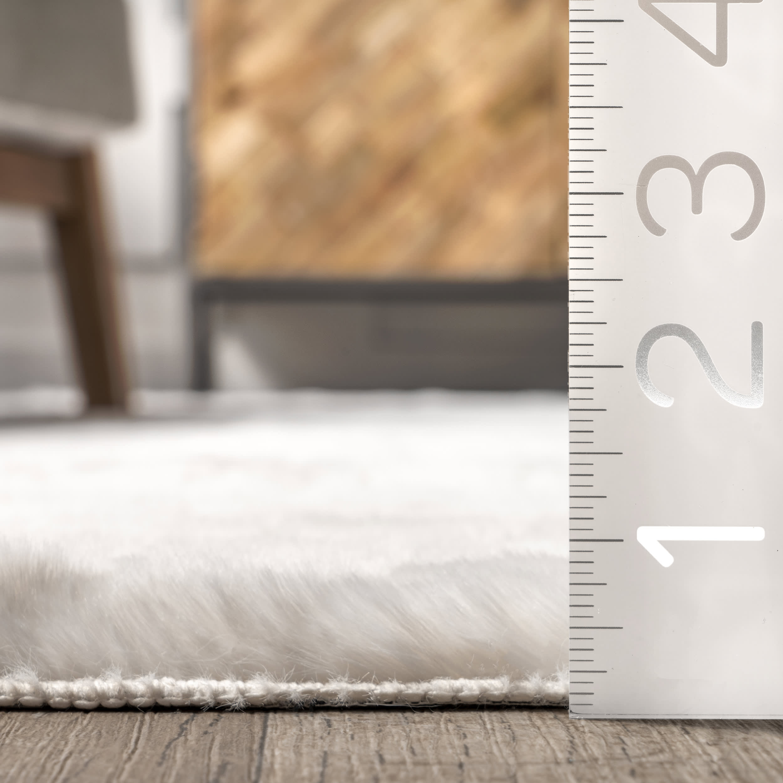 Milazia Honeycomb Plush Cloud Washable Rug | White