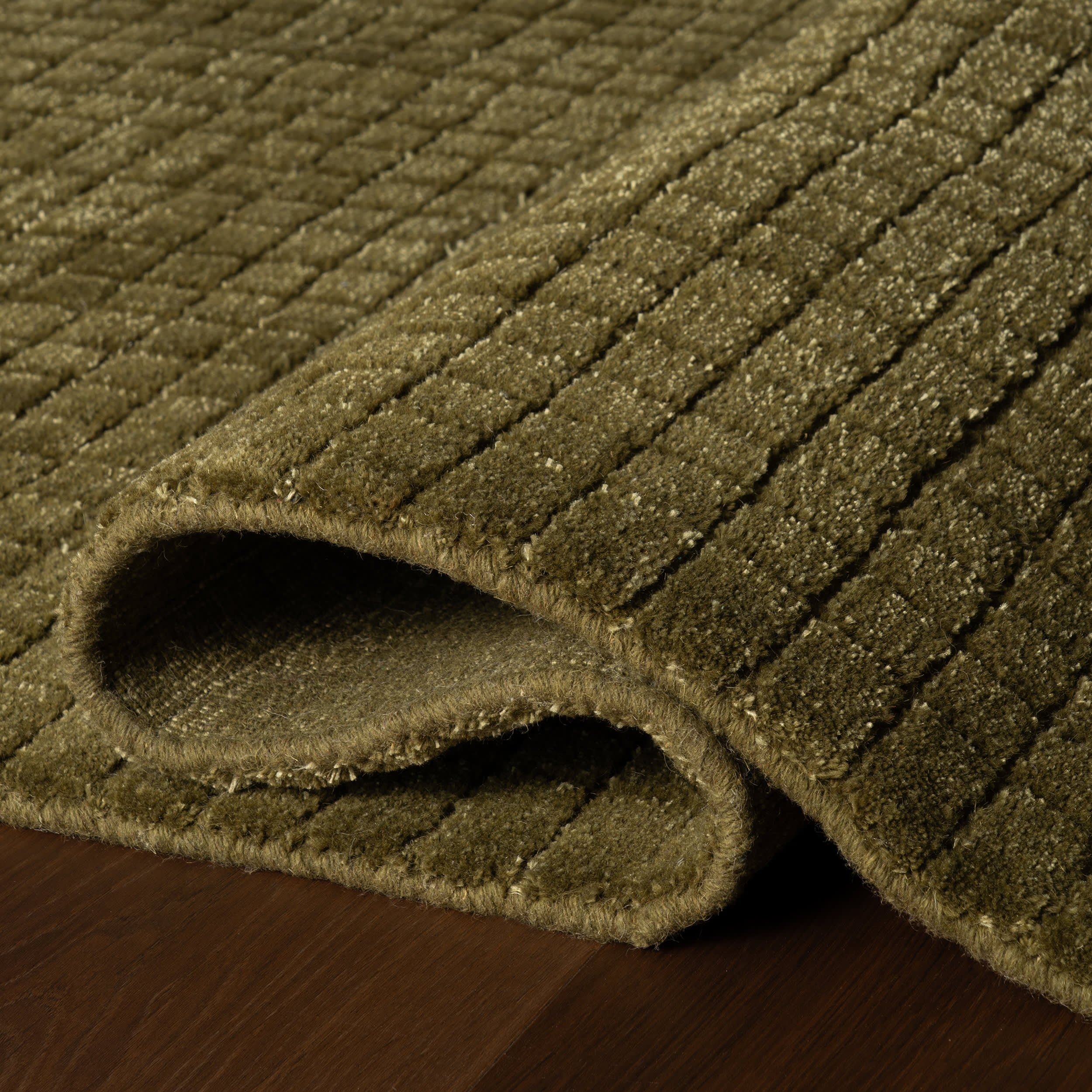 Cinnara Moroccan Striped Rug | Green