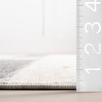 Karter Striped Trapezoid Rug | Light Grey