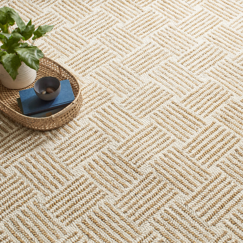 Layers Hand Hooked Wool Rug | Ochre