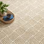Layers Hand Hooked Wool Rug | Ochre