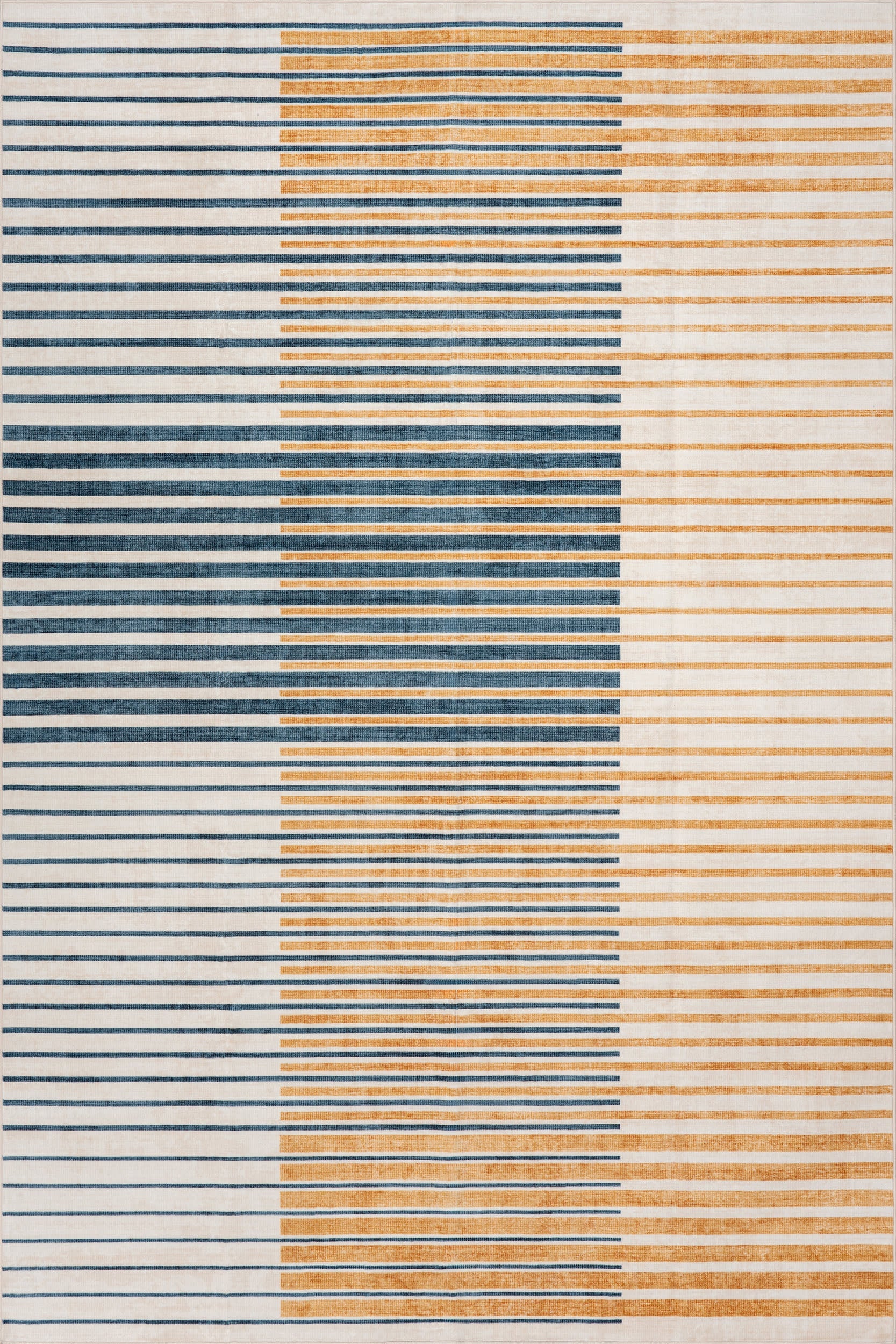 Mauzi Modern Striped Washable Rug | Golden Image secondaire du produit