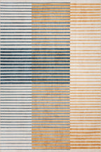 Mauzi Modern Striped Washable Rug | Golden